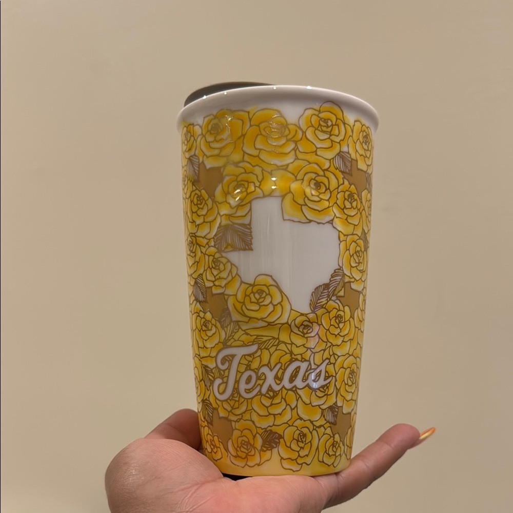 Starbucks Texas Yellow Floral Tumbler
